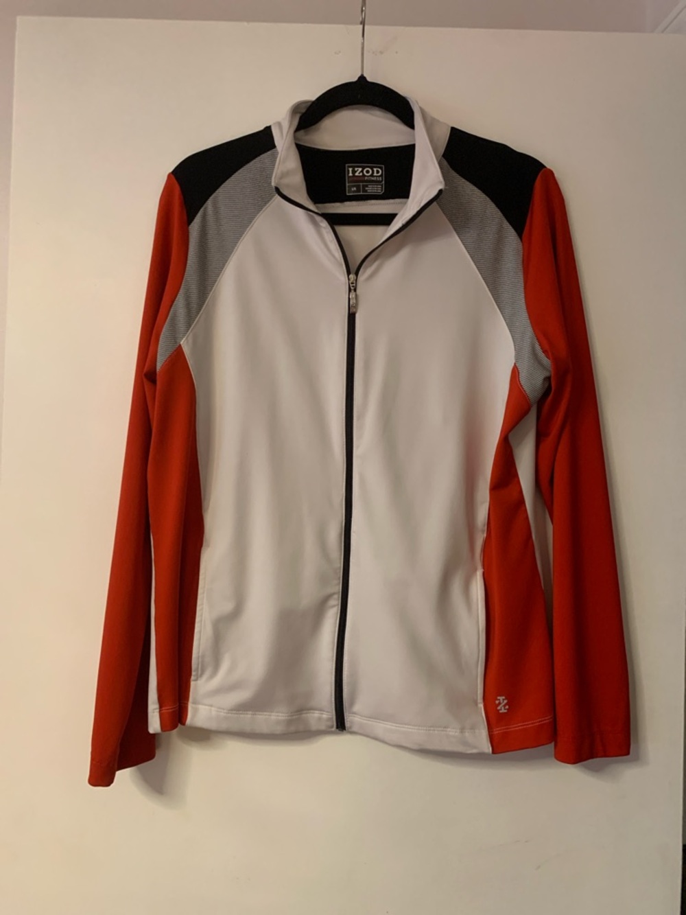Izod Red, White & Black Athletic Jacket and Sleeveless Polo Set - Picture 2 of 7